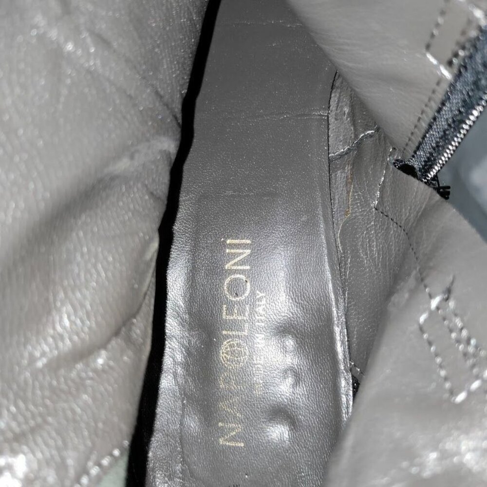 Napoleoni Leather Pull On Knee Length Equestrian Riding Boots Black Women's 8.5 - Picture 15 of 15